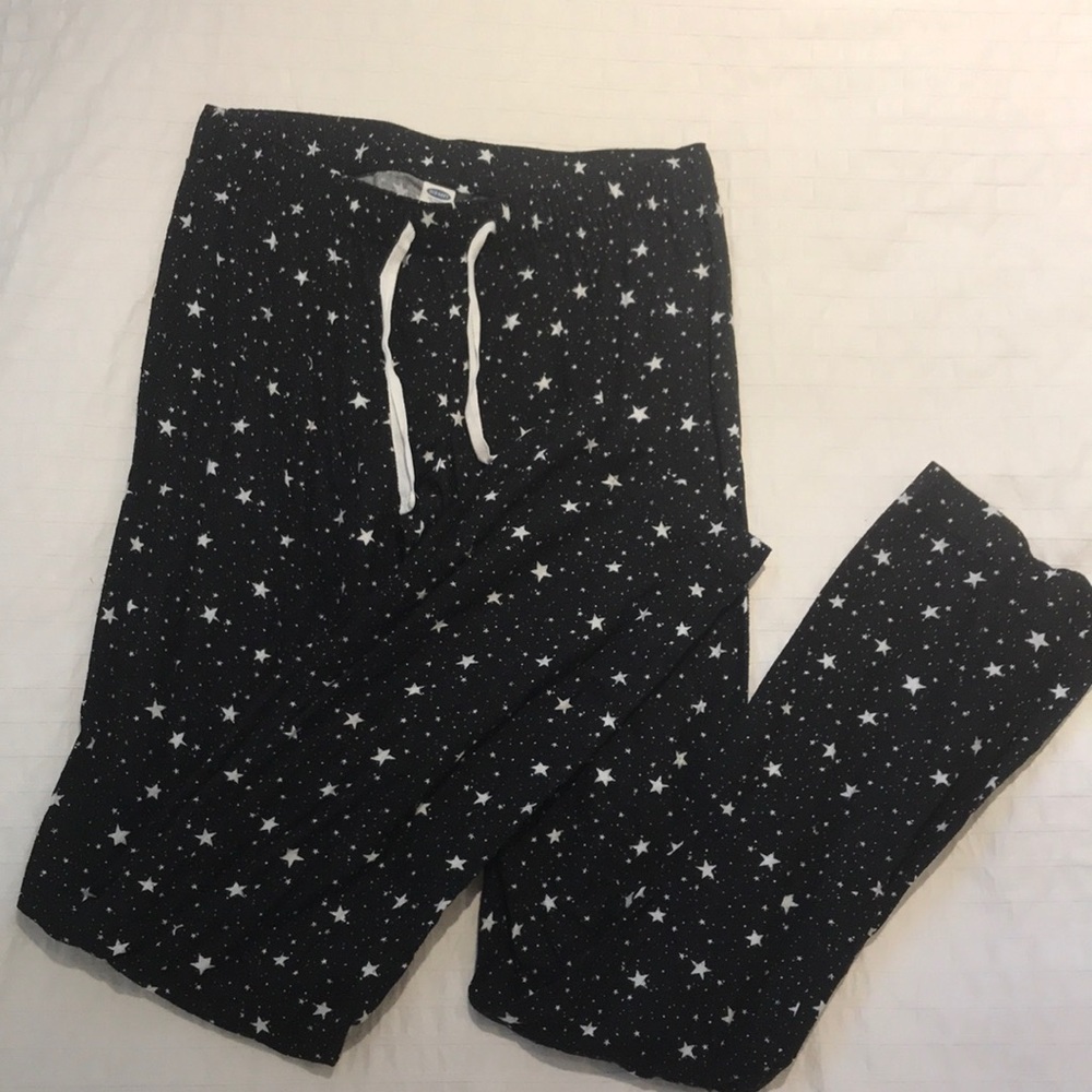 Old Navy Black Pants with Stars XSmall